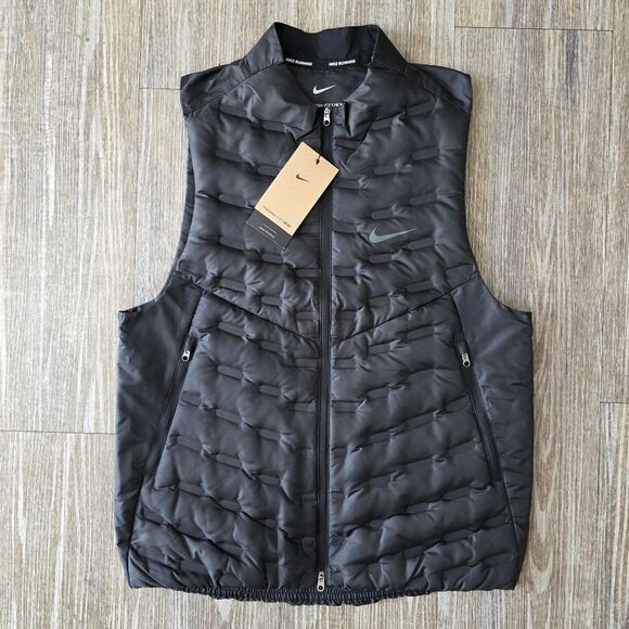 Nike Therma-Fit ADV Water Repel Down-Fill Running Jacket Vest Men’s S FB7542-010 - Picture 1 of 16